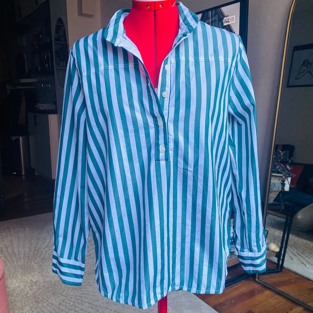 J Crew Long sleeved striped shirt